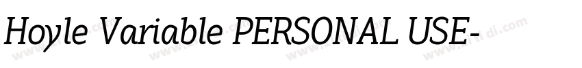 Hoyle Variable PERSONAL USE字体转换